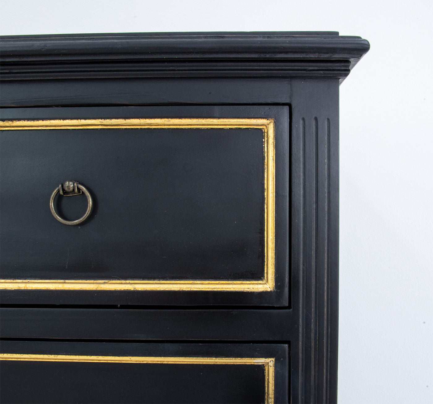Black and Gold Accent Table - Chest