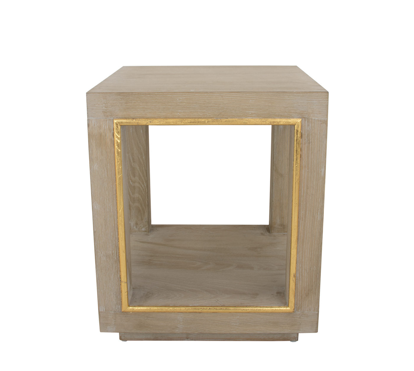 Natural & Gold Side Table
