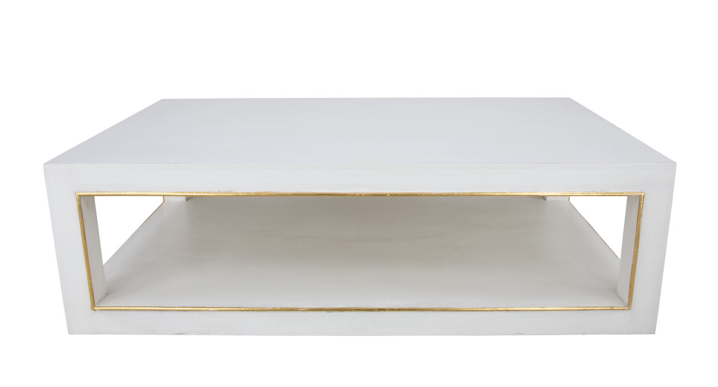 White & Gold Coffee Table