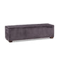 D'Orsay 58" Upholstered Asphalt Velvet Bench
