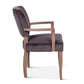 Mindy Arm Chair in Asphalt Velvet with Napolean Leg