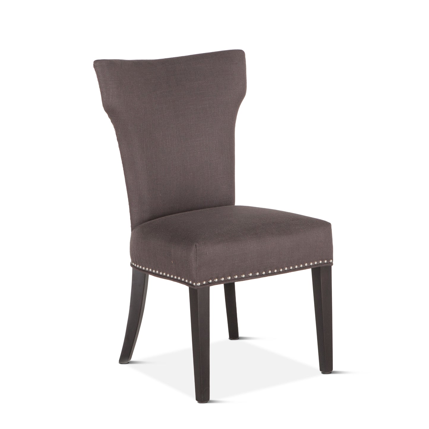 Rebecca Charcoal Gray Dining Chair with Java Leg