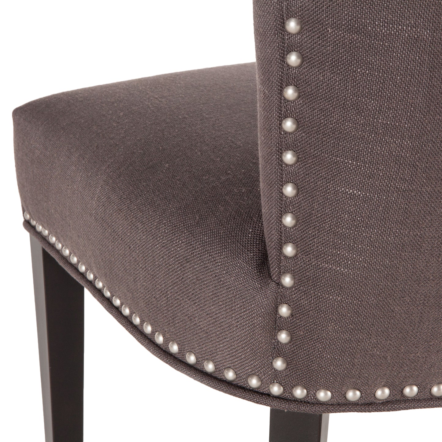 Rebecca Charcoal Gray Dining Chair with Java Leg