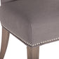 Rebecca Warm Gray Dining Chair with Napoleon Leg