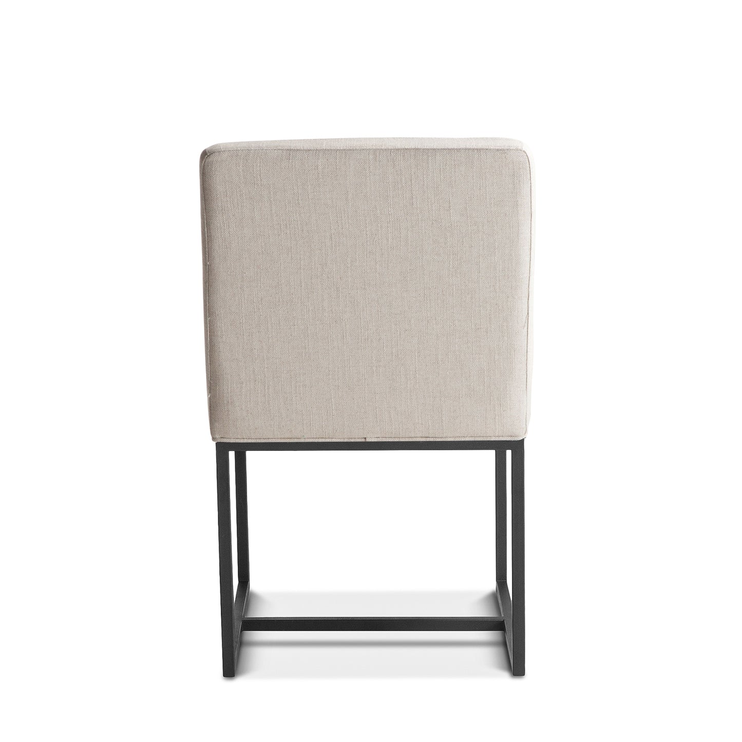 Renegade Off White Linen and Iron Dining Chair