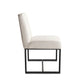 Renegade Off White Linen and Iron Dining Chair