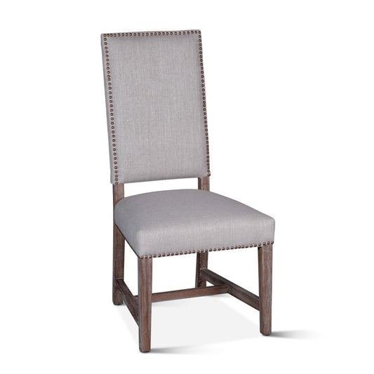 Darcy Dining Chair Greige Linen Driftwood Finish