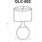 Glacia 100 watt Khaki/Sage/White/Tan Table Lighting Portable Light GLC-002