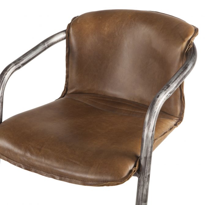 Portofino Leather Bar Chair Berham Chestnut