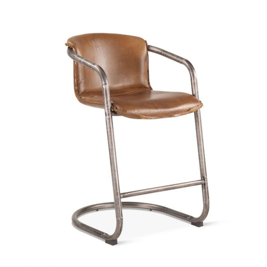 Portofino Leather Counter Chair Berham Chestnut