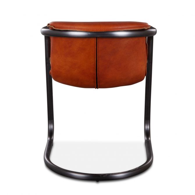 Portofino Leather Dining Chair Aperol Spritz