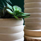 Set of 2 Stacked Rings Clay Pots