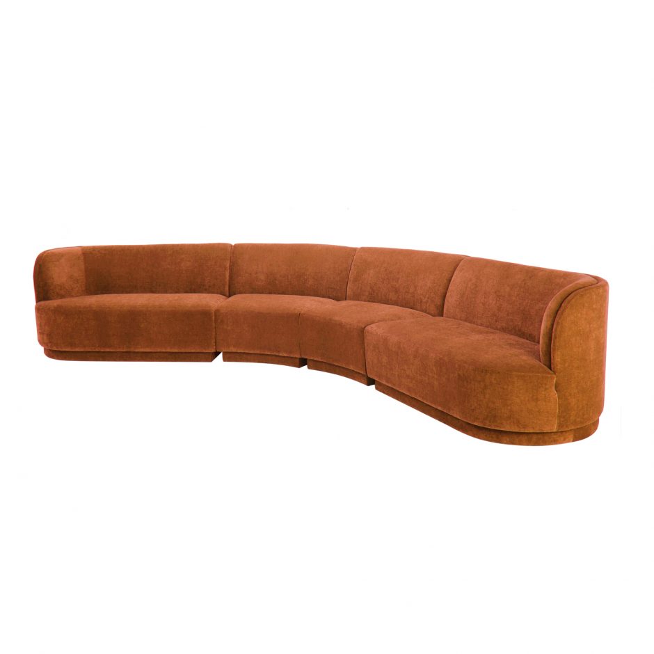 Yoon Eclipse Modular Sectional Chaise Left Rust JM-1024-06