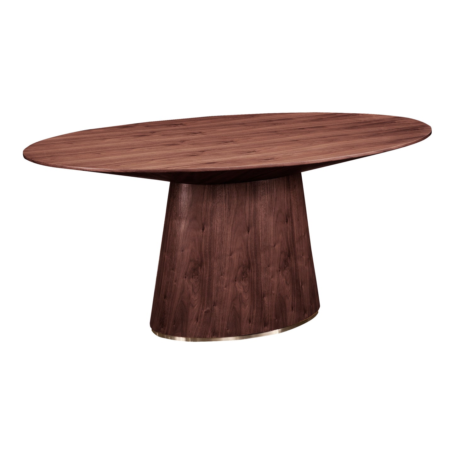 Otago Oval Dining Table Walnut KC-1007-03 - Yanni Custom 