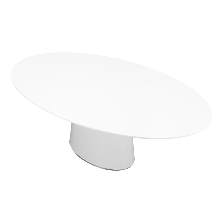 Otago Oval Dining Table White KC-1007-18 - Yanni Custom 