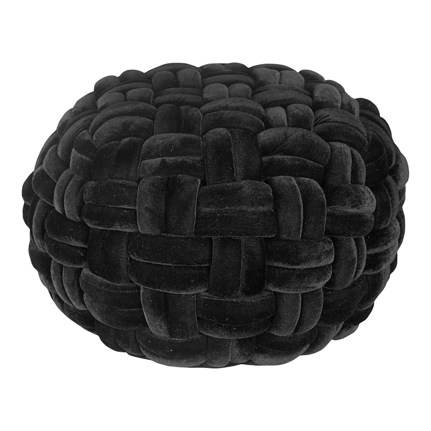 PJ Velvet Pouf Black SKU: LK-1002-02