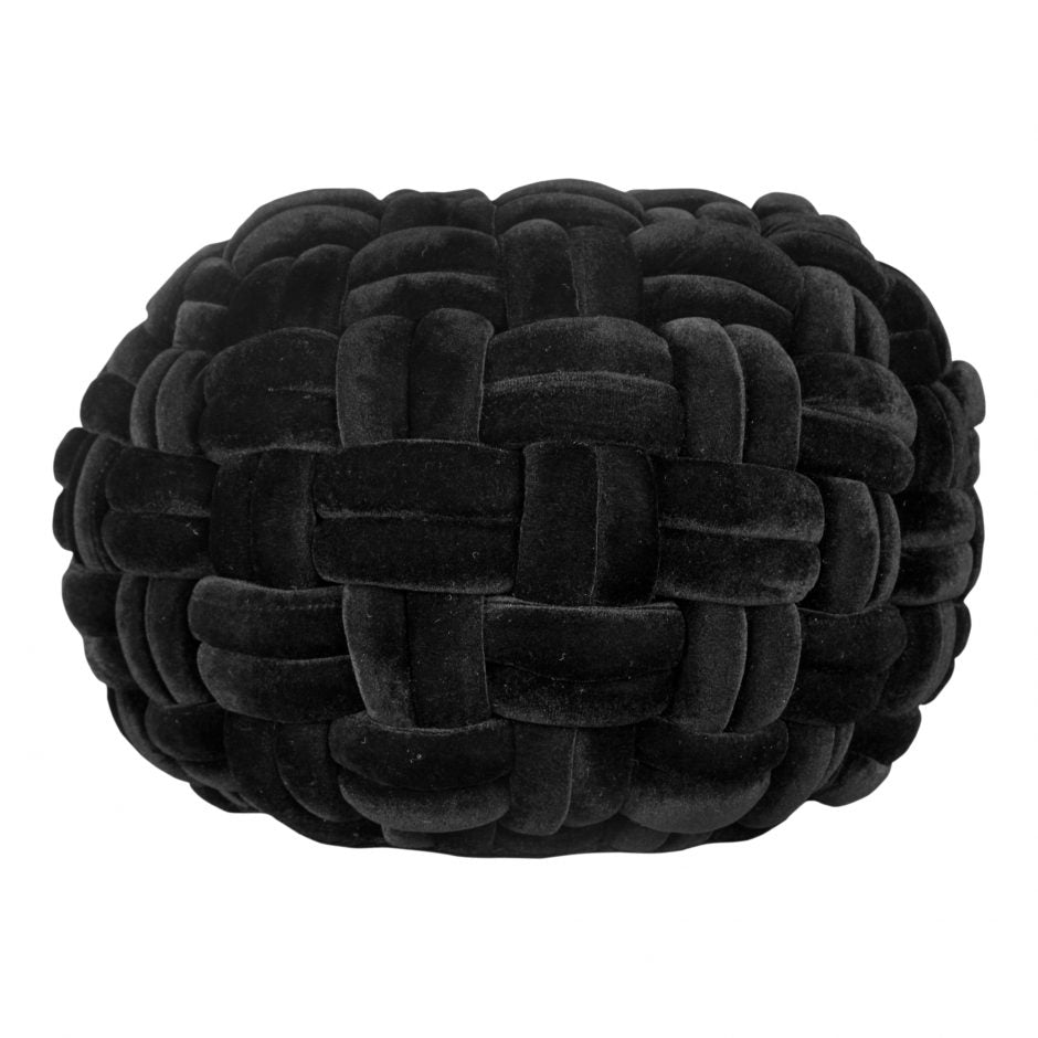 PJ Velvet Pouf Black SKU: LK-1002-02