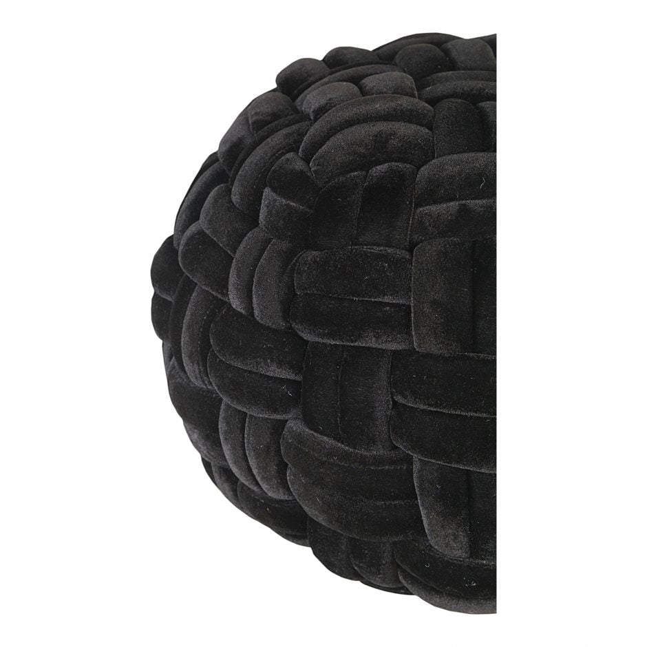 PJ Velvet Pouf Black SKU: LK-1002-02