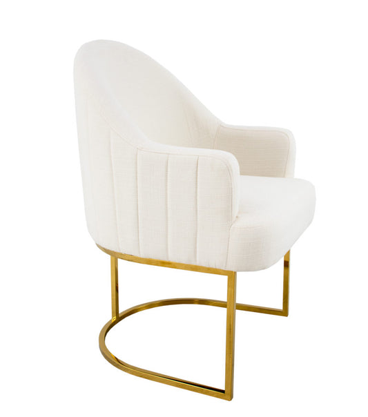 Milan Chair Gold Cream