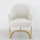 Milan Gold Chair Grey