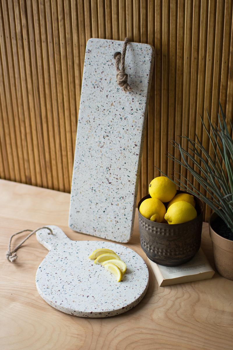 Terrazzo Cutting Board - Round With Hole