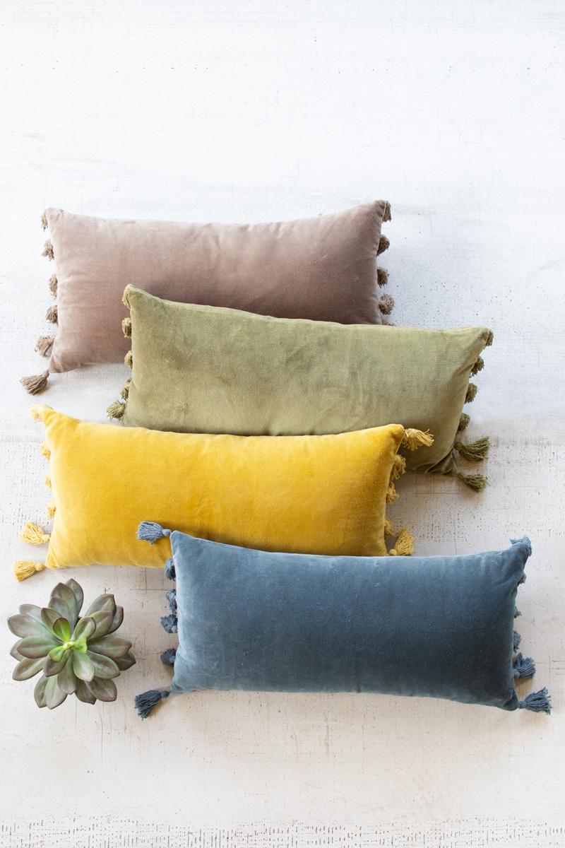 Velvet Lumbar Pillow - Honey NRV2124