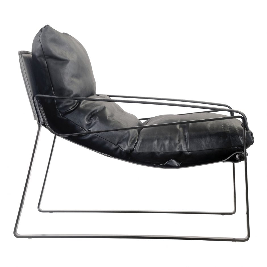 Connor Club Chair Onyx Black Leather PK-1044-02