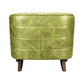 Magellan Tufted Leather Arm Chair Emerald