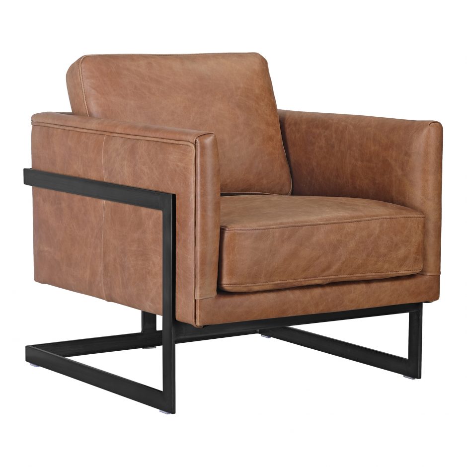 Luxley Club Chair Open Road Brown Leather PK-1082-14