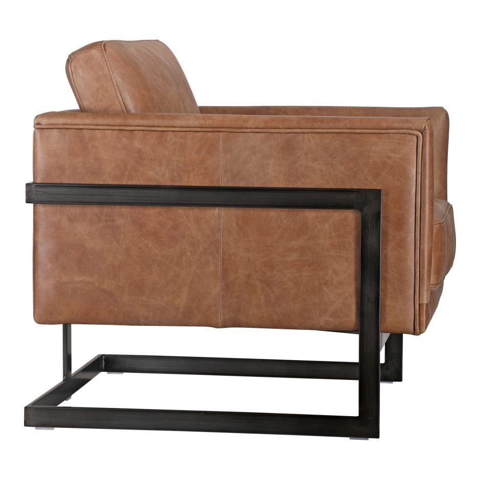 Luxley Club Chair Open Road Brown Leather PK-1082-14