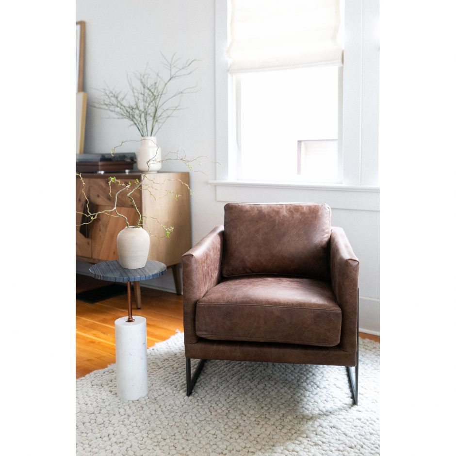 Luxley Club Chair Open Road Brown Leather PK-1082-14