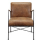 Dagwood Leather Arm Chair Brown SKU: PK-1089-14