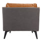 Messina Leather Arm Chair Cognac
