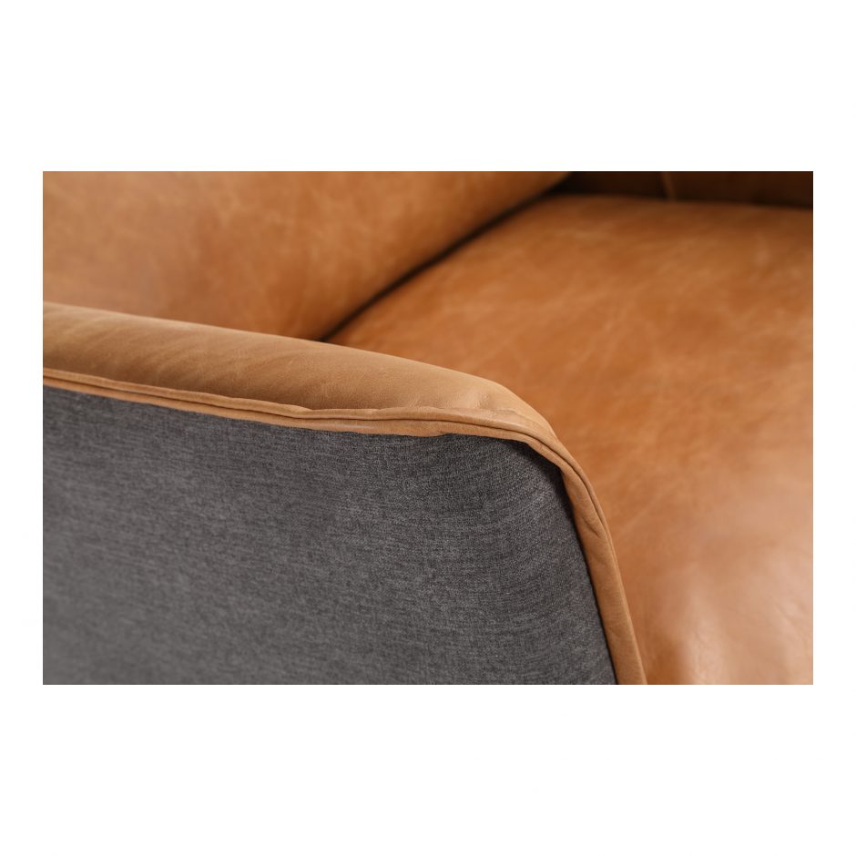 Messina Leather Arm Chair Cognac