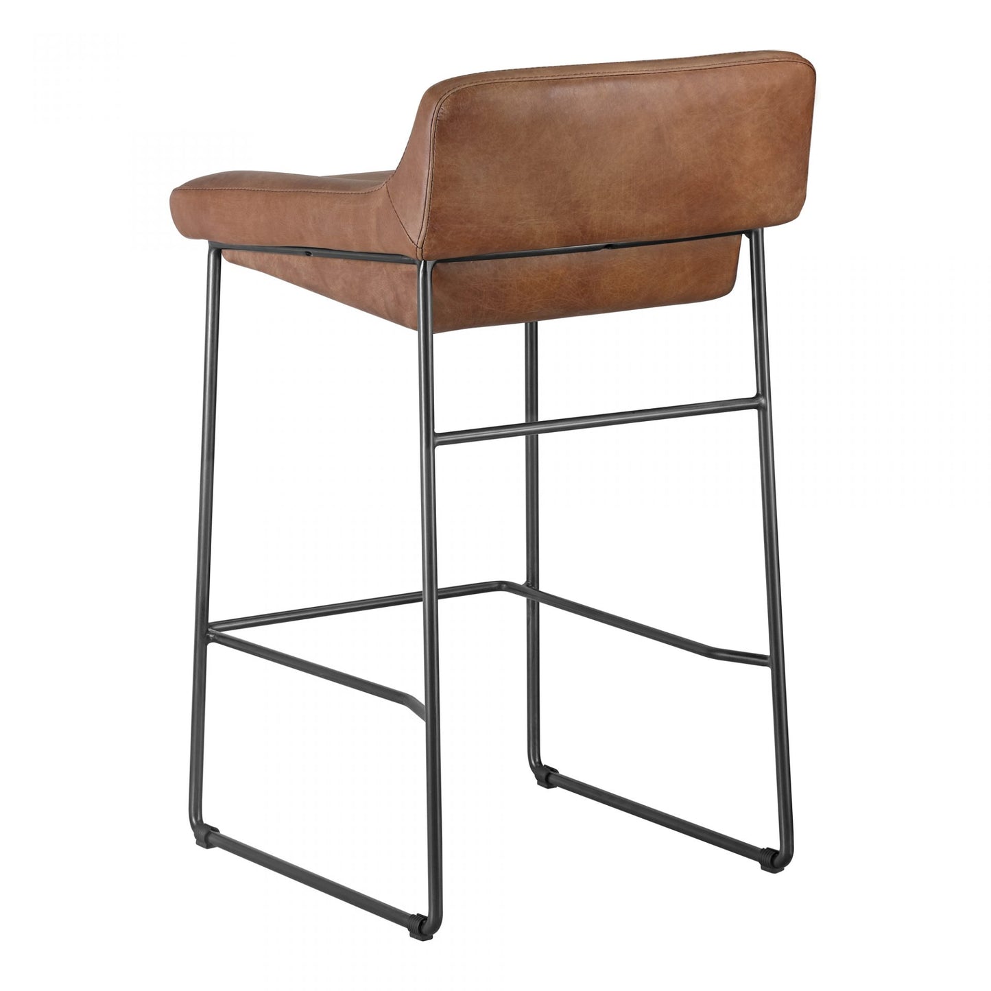 Starlet Counter Stool Open Road Brown Leather Set of 2