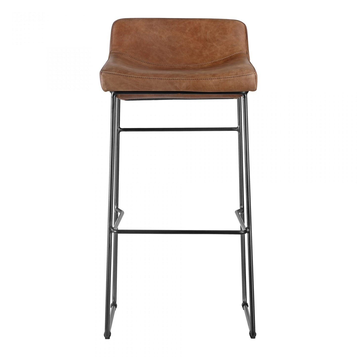 Starlet Barstool Open Road Brown Leather Set of 2