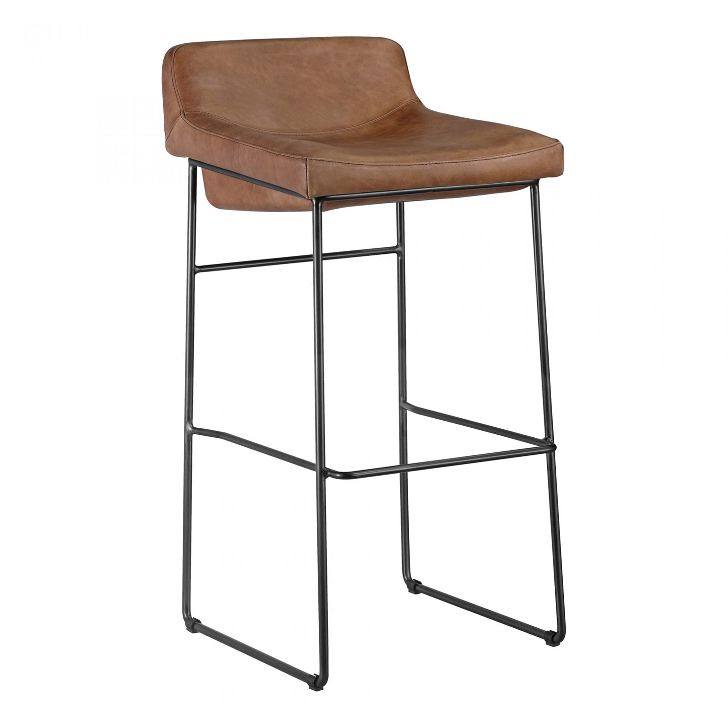 Starlet Barstool Open Road Brown Leather Set of 2