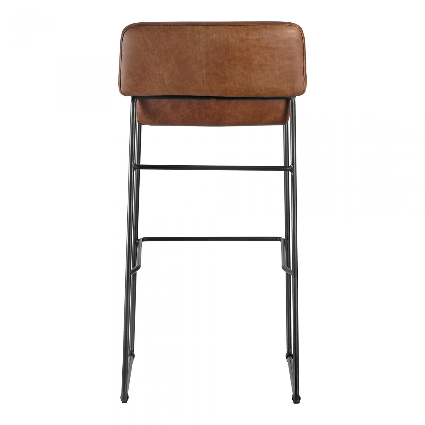 Starlet Barstool Open Road Brown Leather Set of 2