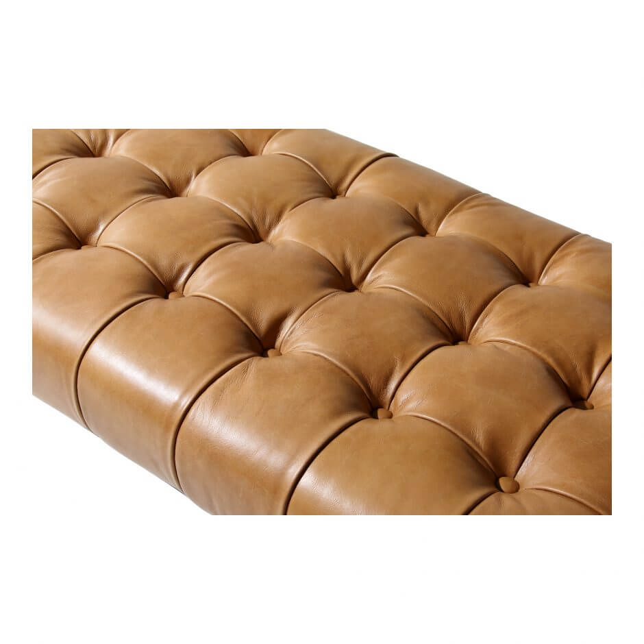 Wyatt Leather Bench Tan QN-1002-40