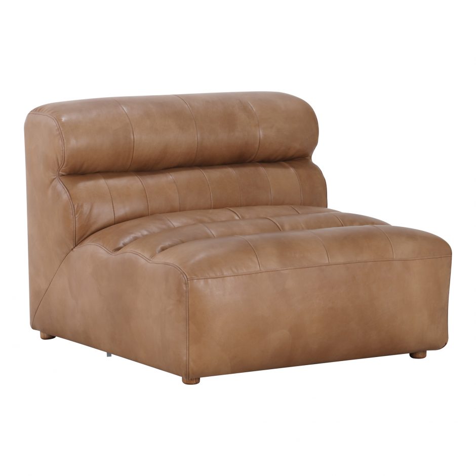 Ramsay Leather Slipper Chair Tan QN-1009-40