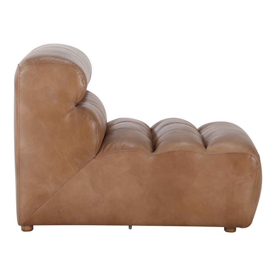 Ramsay Leather Slipper Chair Tan QN-1009-40