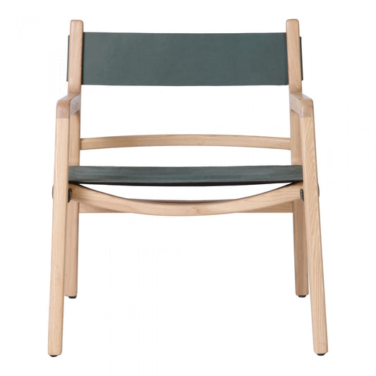 Kolding chair seagrass green leather QN-1028-27