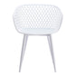 Piazza Outdoor Chair White-M2 QX-1001-18 Sold as 2
