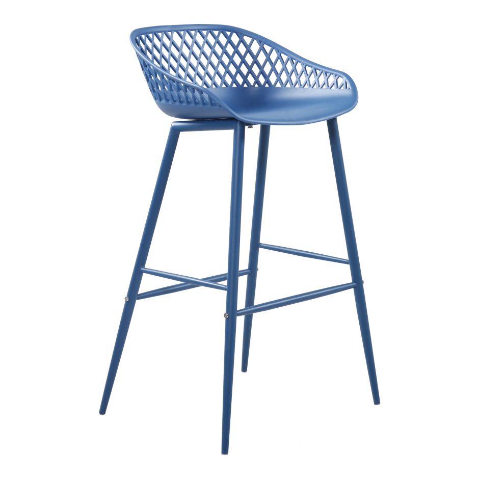 Piazza Outdoor Barstool Blue Set of 2