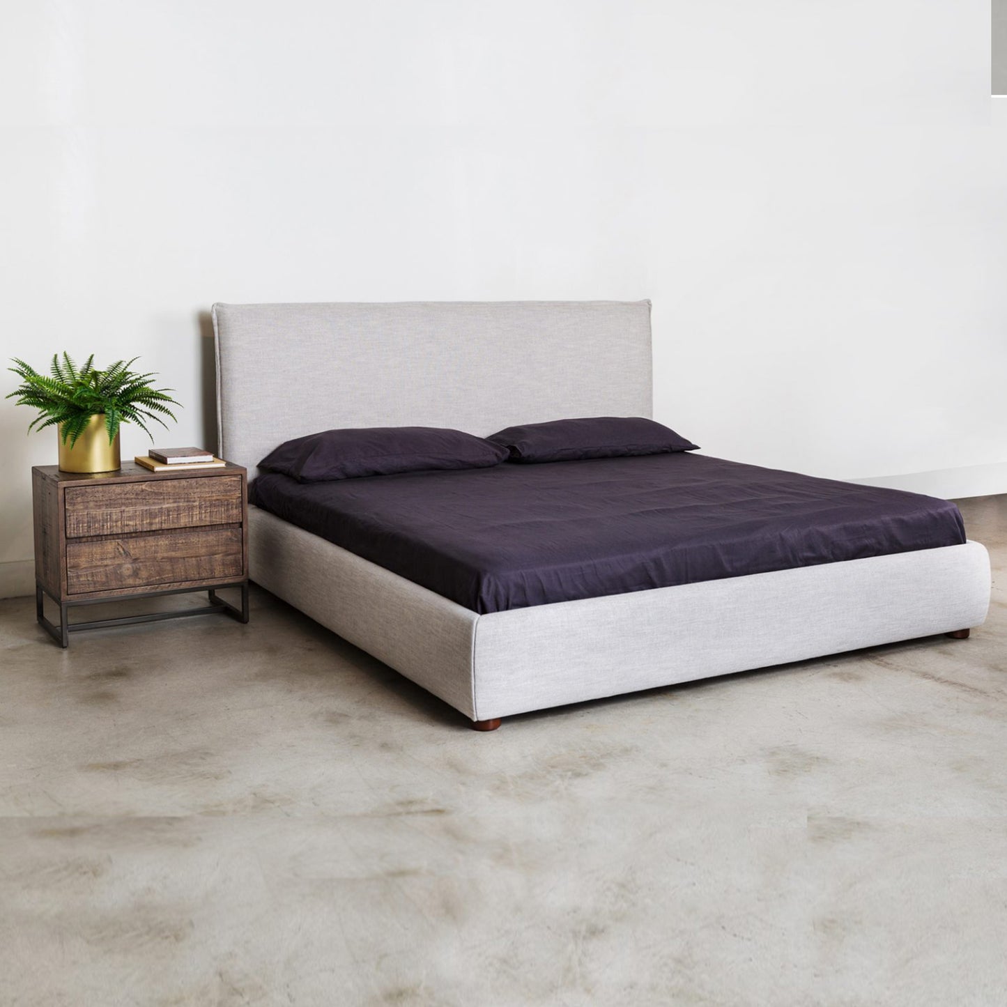 Luzon Light Grey Bed, King