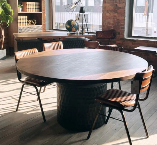 Santa Cruz 60" Round Dining Table Two Toned AVAILABLE AFTER 2/1/24