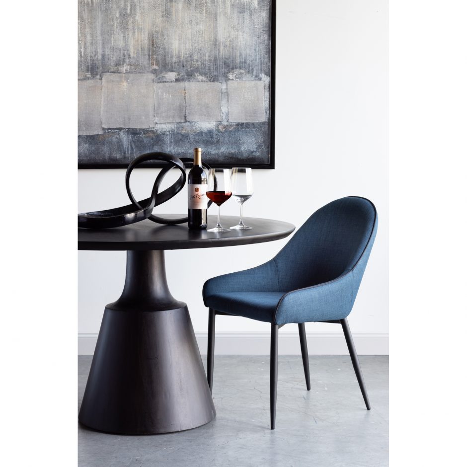 Lapis Dining Chair Dark Blue Set of 2