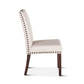 Sofie Dining Chair Off White - Walnut Leg 