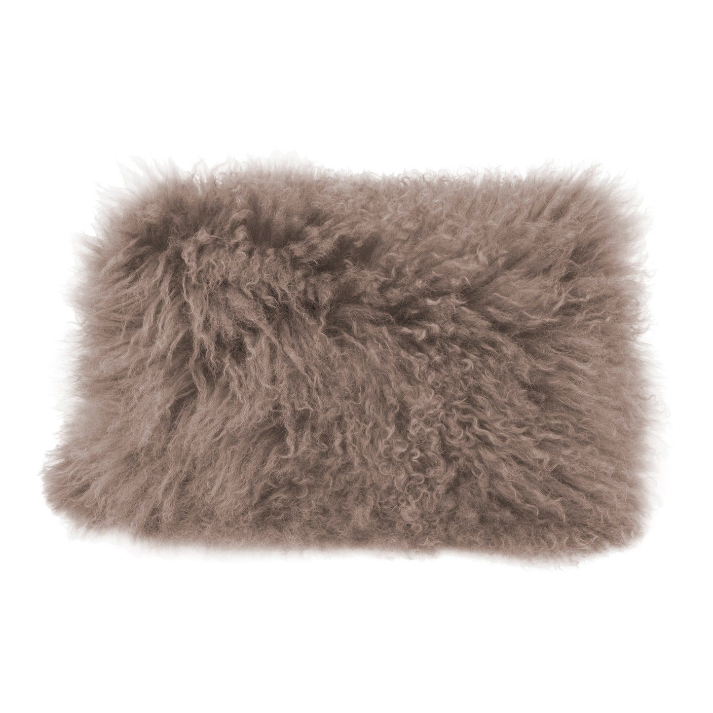 Lamb Fur Pillow Rectangular Grey