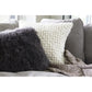 Lamb Fur Pillow Rectangular Grey